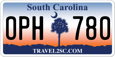 SC license plate OPH780