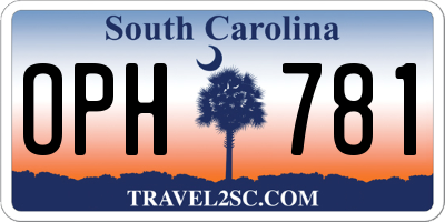 SC license plate OPH781