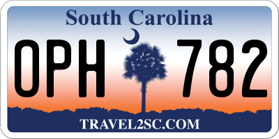 SC license plate OPH782