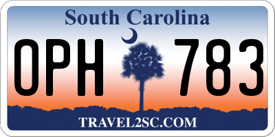 SC license plate OPH783