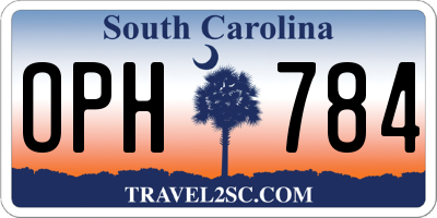 SC license plate OPH784