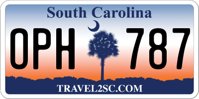 SC license plate OPH787