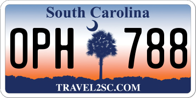 SC license plate OPH788