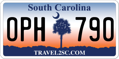 SC license plate OPH790