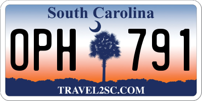 SC license plate OPH791