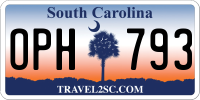 SC license plate OPH793