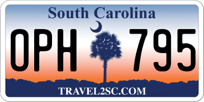 SC license plate OPH795