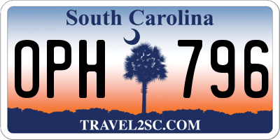 SC license plate OPH796