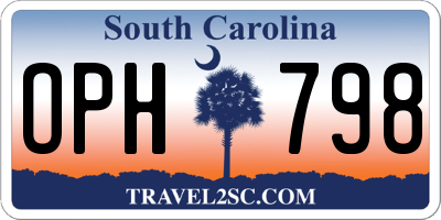 SC license plate OPH798