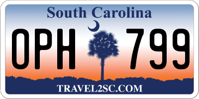 SC license plate OPH799