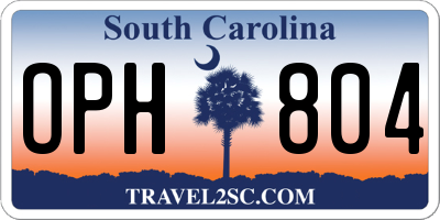 SC license plate OPH804