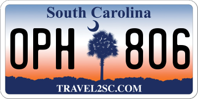 SC license plate OPH806