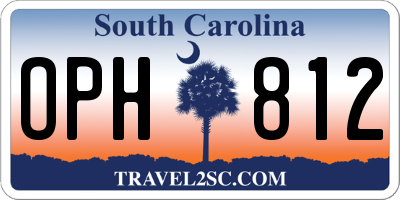 SC license plate OPH812