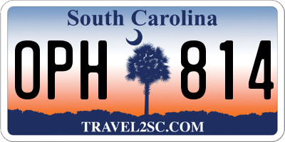 SC license plate OPH814