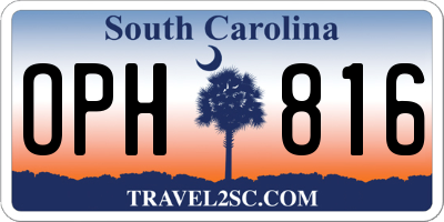 SC license plate OPH816