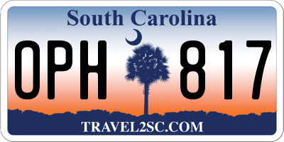 SC license plate OPH817