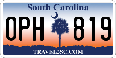 SC license plate OPH819