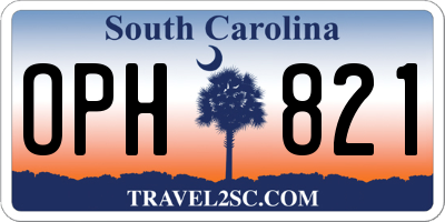 SC license plate OPH821