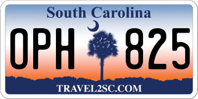 SC license plate OPH825