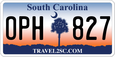 SC license plate OPH827