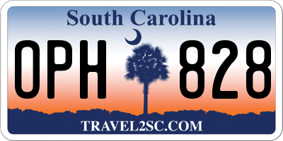 SC license plate OPH828