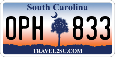 SC license plate OPH833