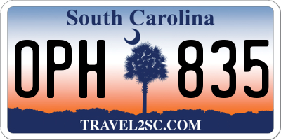 SC license plate OPH835