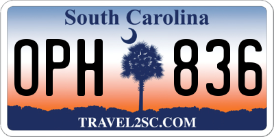 SC license plate OPH836