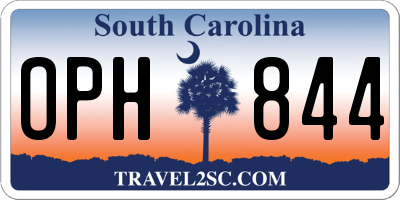 SC license plate OPH844