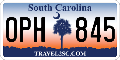 SC license plate OPH845