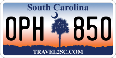 SC license plate OPH850