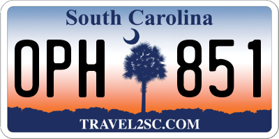 SC license plate OPH851