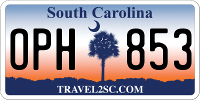 SC license plate OPH853