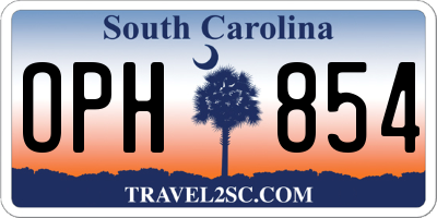 SC license plate OPH854