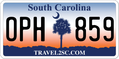 SC license plate OPH859