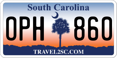 SC license plate OPH860