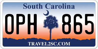 SC license plate OPH865