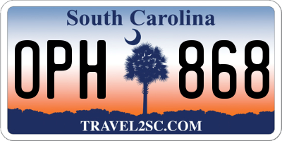 SC license plate OPH868