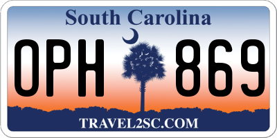 SC license plate OPH869
