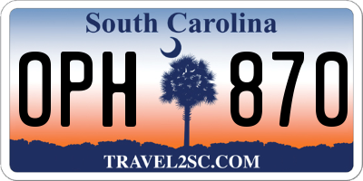 SC license plate OPH870