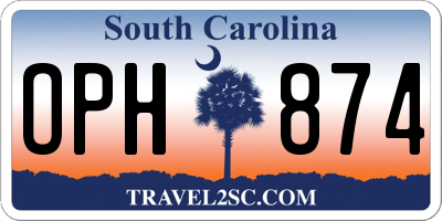 SC license plate OPH874