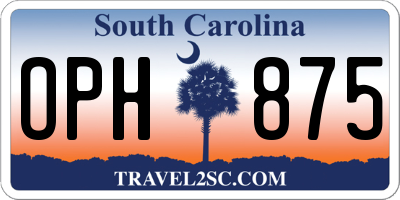 SC license plate OPH875