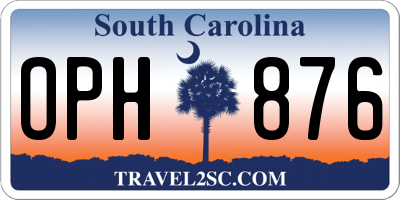 SC license plate OPH876