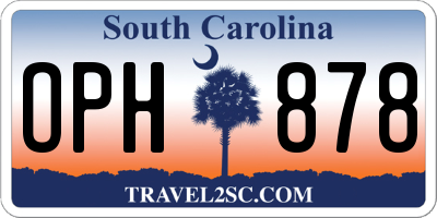SC license plate OPH878