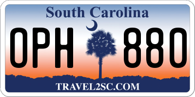 SC license plate OPH880