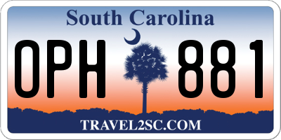 SC license plate OPH881