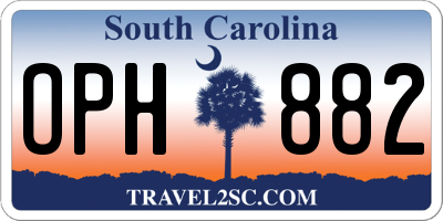 SC license plate OPH882