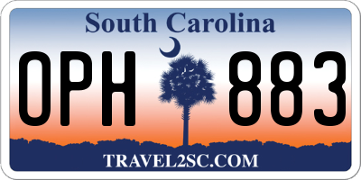 SC license plate OPH883