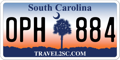 SC license plate OPH884