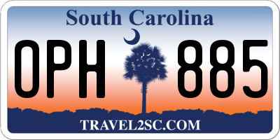 SC license plate OPH885